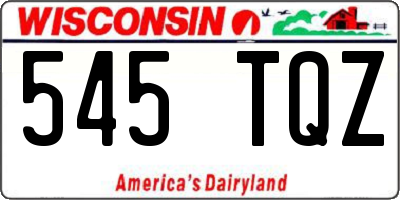 WI license plate 545TQZ