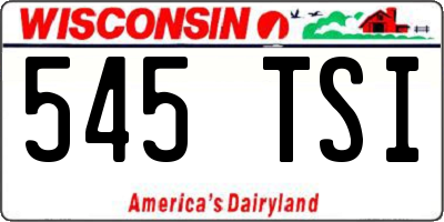 WI license plate 545TSI