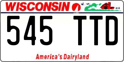 WI license plate 545TTD