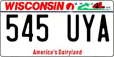 WI license plate 545UYA