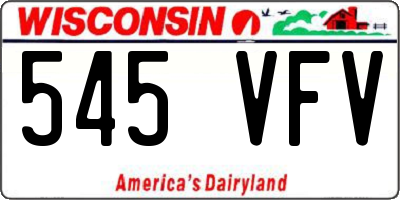 WI license plate 545VFV