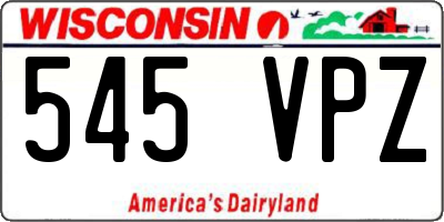 WI license plate 545VPZ