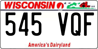 WI license plate 545VQF