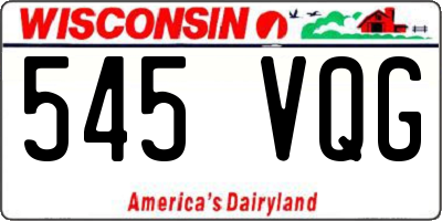 WI license plate 545VQG