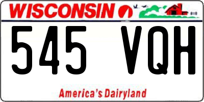 WI license plate 545VQH