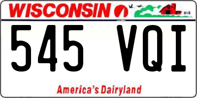 WI license plate 545VQI