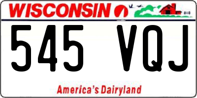 WI license plate 545VQJ