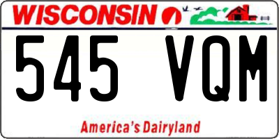 WI license plate 545VQM