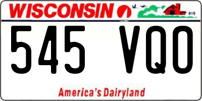 WI license plate 545VQO