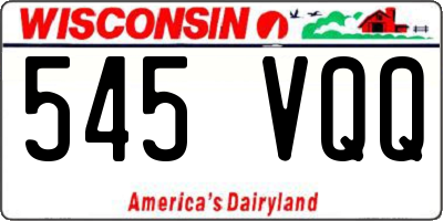WI license plate 545VQQ