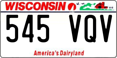 WI license plate 545VQV