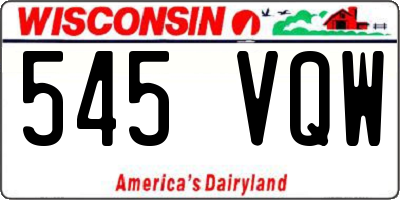 WI license plate 545VQW
