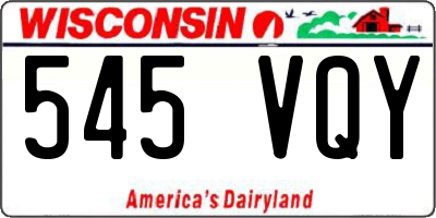 WI license plate 545VQY