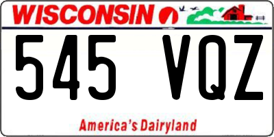 WI license plate 545VQZ