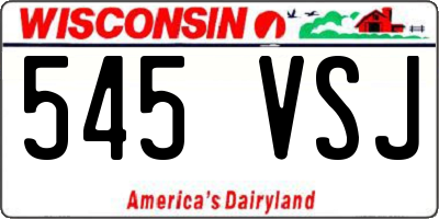 WI license plate 545VSJ