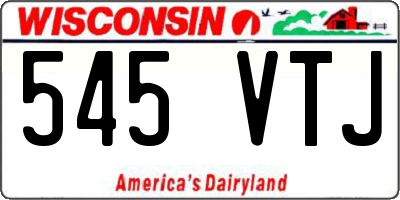 WI license plate 545VTJ