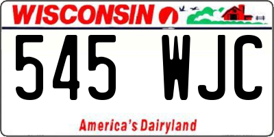 WI license plate 545WJC