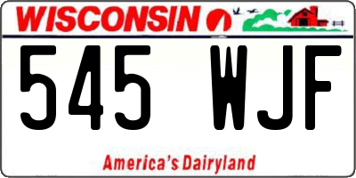 WI license plate 545WJF
