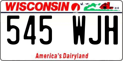 WI license plate 545WJH