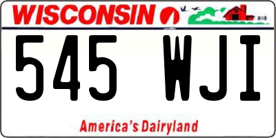 WI license plate 545WJI