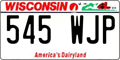 WI license plate 545WJP