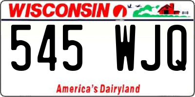 WI license plate 545WJQ