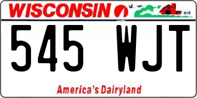 WI license plate 545WJT