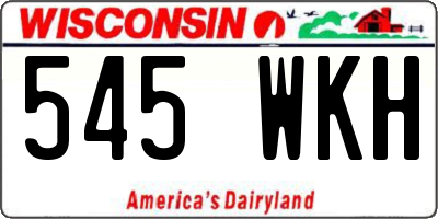 WI license plate 545WKH