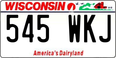WI license plate 545WKJ