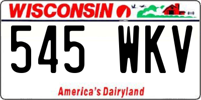 WI license plate 545WKV