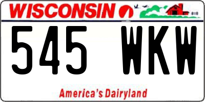 WI license plate 545WKW