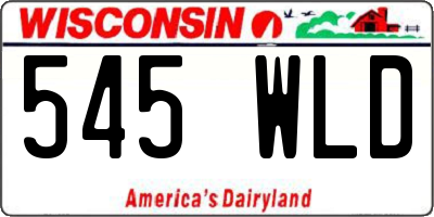 WI license plate 545WLD