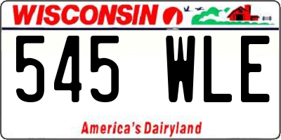 WI license plate 545WLE