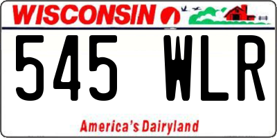WI license plate 545WLR