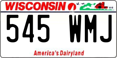 WI license plate 545WMJ