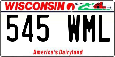 WI license plate 545WML