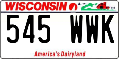WI license plate 545WWK
