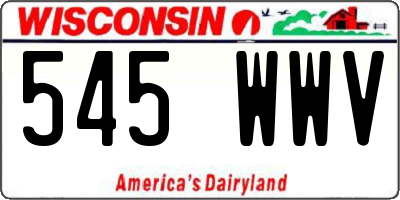 WI license plate 545WWV