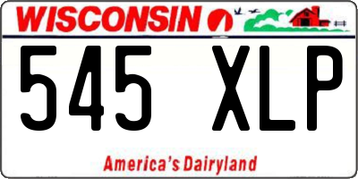 WI license plate 545XLP