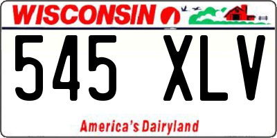WI license plate 545XLV