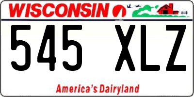 WI license plate 545XLZ