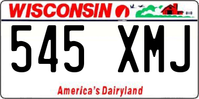 WI license plate 545XMJ