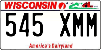 WI license plate 545XMM