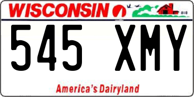 WI license plate 545XMY