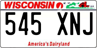 WI license plate 545XNJ