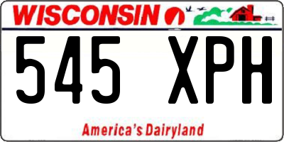 WI license plate 545XPH