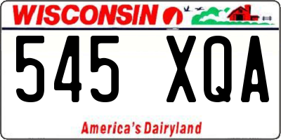 WI license plate 545XQA