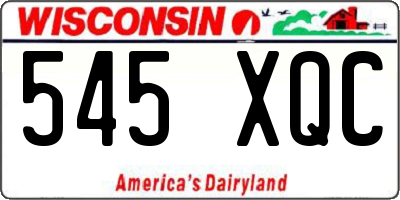 WI license plate 545XQC