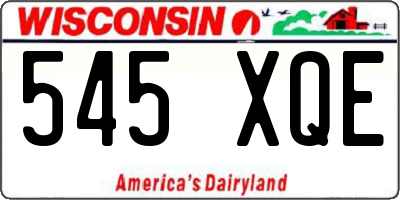 WI license plate 545XQE