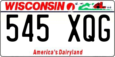 WI license plate 545XQG